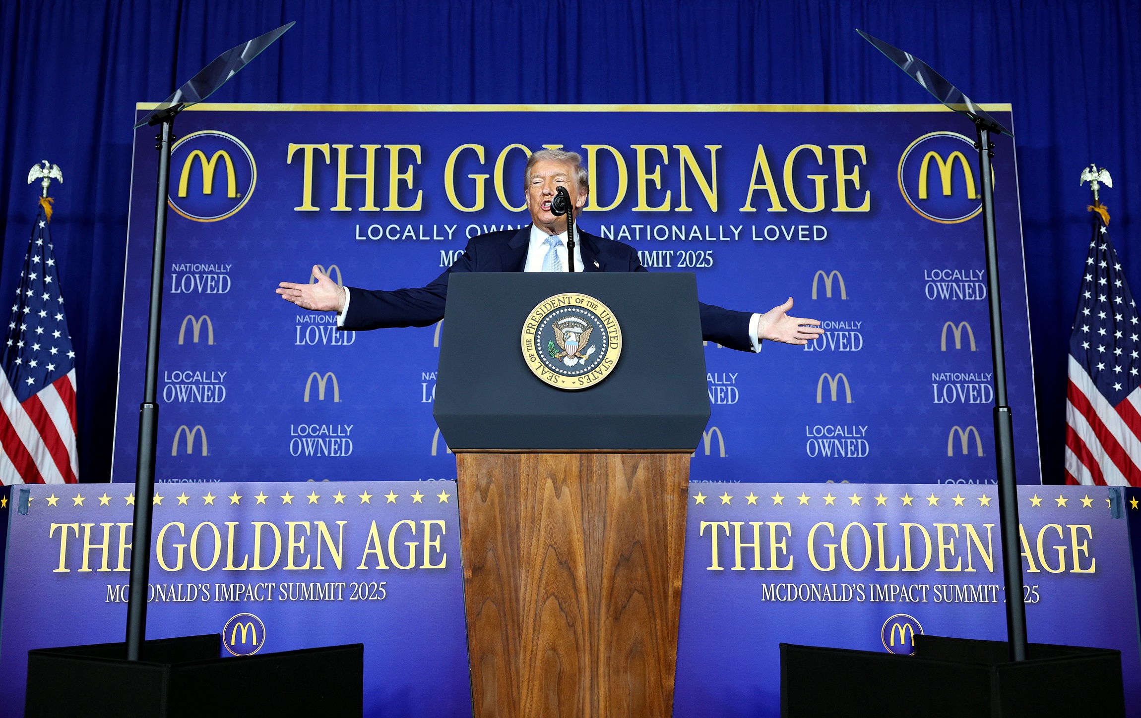 Trump Tells McDonald's Franchise Owners US Is in a "Golden Age" - the Stats, and Voters, Say Otherwise