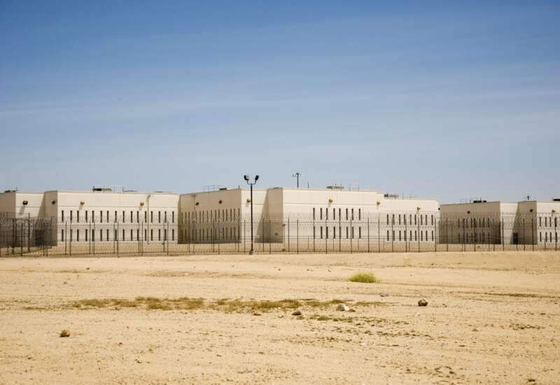 The California City Correctional Facility in May 2014. A new lawsuit alleges that people held there are denied medical care and access to their attorneys, and are subjected to solitary confinement and brutal attacks by staff.