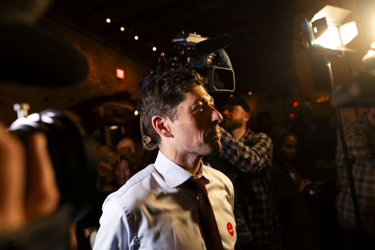 Minneapolis Mayor Jacob Frey arrives to speak at an Election Night party on November 4, 2025, in Minneapolis, Minnesota.