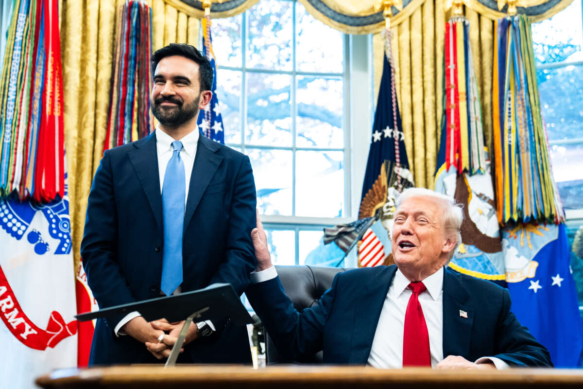 U.S. President Donald Trump and Mayor-Elect of New York City Zohran Mamdani during a meeting in the Oval Office of the White House on Friday, November 21, 2025, in Washington, D.C.