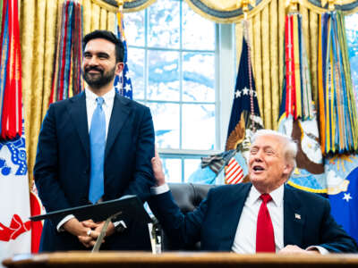 U.S. President Donald Trump and Mayor-Elect of New York City Zohran Mamdani during a meeting in the Oval Office of the White House on Friday, November 21, 2025, in Washington, D.C.