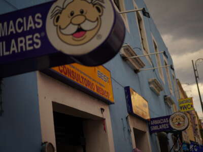 A private doctor's office joined to a pharmacy in Puebla City, Mexico, in November 2025. These doctors charge a fee and tend to focus their treatment on prescribing medicine, in order to increase the pharmacy's sales.