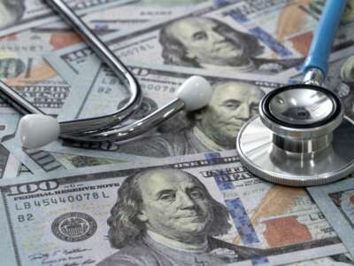 Dollars with stethoscope