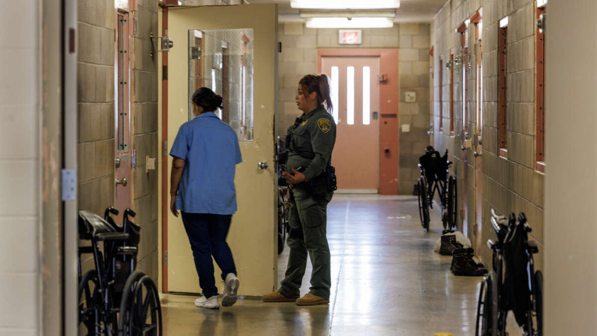 An officer opens a dorm room for a prisoner inside C block at the Central California Women's Facility on June 18, 2024, in Chowchilla, California.