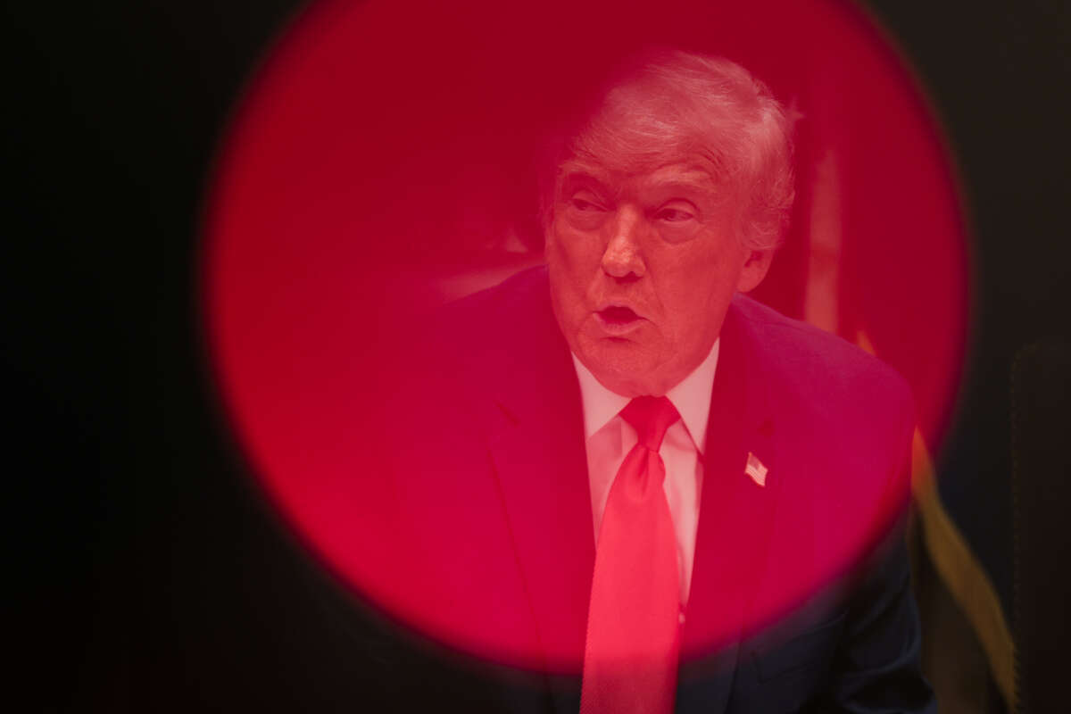 U.S. President Donald Trump speaks during a meeting of his Cabinet in the Cabinet Room of the White House on December 2, 2025, in Washington, D.C.