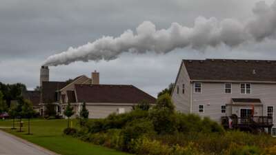 A view from a neighborhood near the Oak Creek coal-fired power plant in Wisconsin.