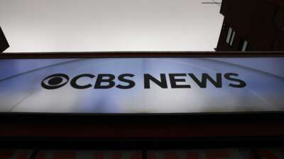 CBS News signage in Manhattan.