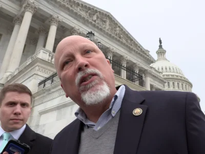 Republican Rep. Chip Roy speaks to reporters on the steps of Capitol Hill shortly after Renee Good was killed by ICE agents on January 7, 2026.