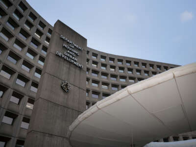 A general view of the Robert C. Weaver Building, serving as the Department of Housing and Urban Development, on December 12, 2025, in Washington, D.C.