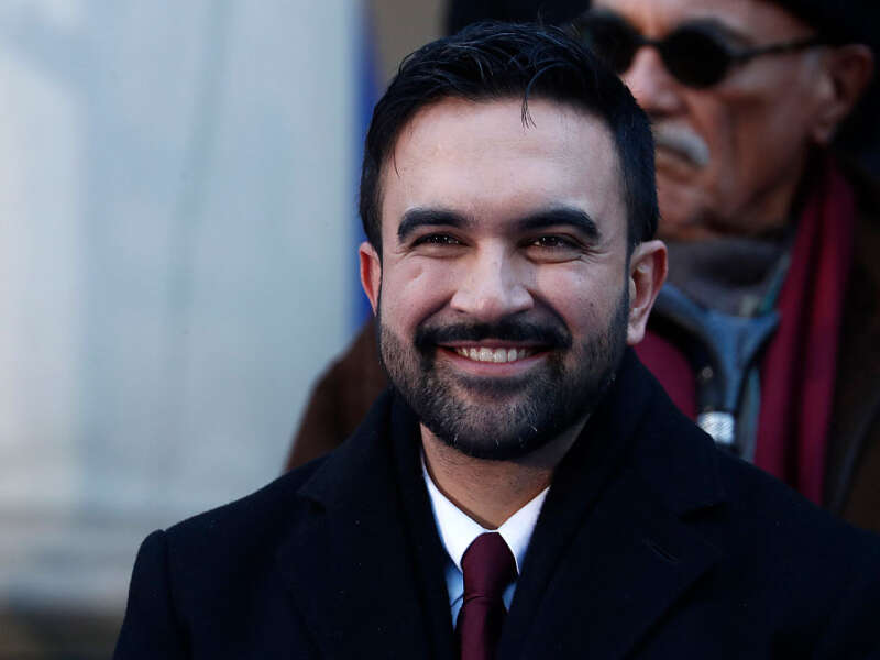 Close up headshot of Mamdani