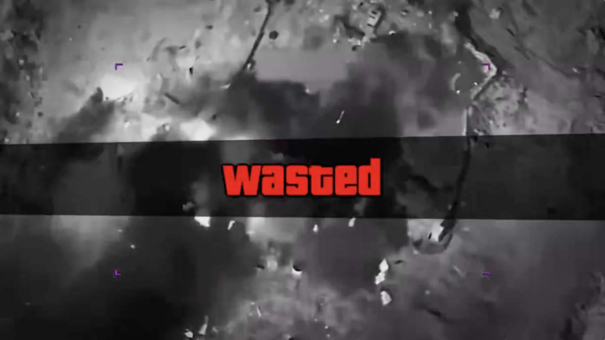 The video flashed the word 