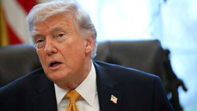 U.S. President Donald Trump speaks before signing an executive order on fraud in the Oval Office at the White House in Washington, D.C., on March 16, 2026.