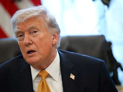U.S. President Donald Trump speaks before signing an executive order on fraud in the Oval Office at the White House in Washington, D.C., on March 16, 2026.