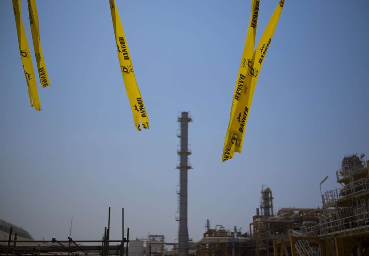 A view of a part of the South Pars gas field in Iran on August 23, 2016