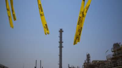 A view of a part of the South Pars gas field in Iran on August 23, 2016