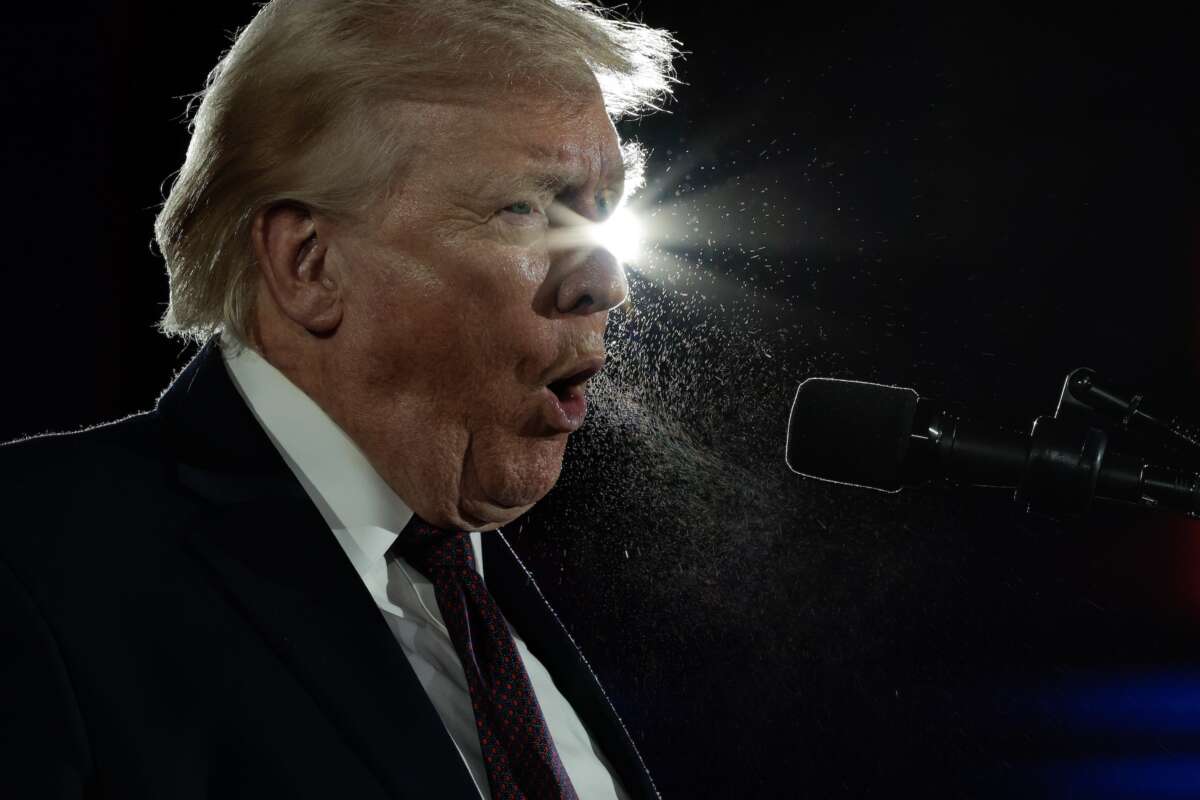 President Donald Trump speaks during the National Republican Congressional Committee's annual fundraising dinner at Union Station on March 25, 2026 in Washington, D.C.