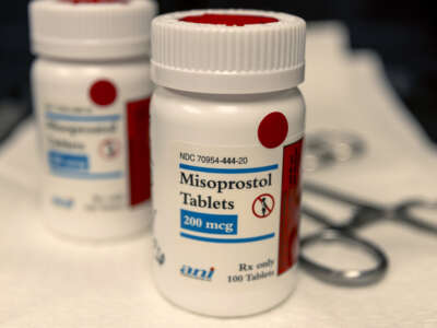 Bottles of misoprostol are seen at Wyoming's last abortion clinic, Wellspring Center, on March 10, 2025, in Casper, Wyoming.