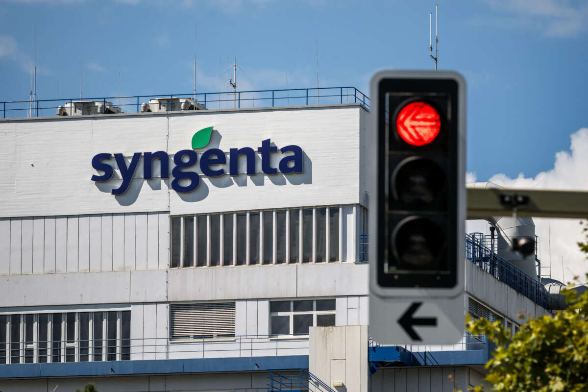 A factory belonging to Swiss global agrochemicals and biotechnology company Syngenta is seen near Basel, Switzerland, on September 5, 2025.