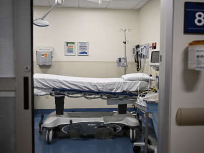 An empty bed in the emergency room is seen in Valley Health Hampshire Memorial Hospital on June 17, 2025, in Romney, West Virginia.