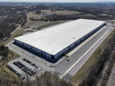 A warehouse purchased by the Department of Homeland Security that is slated to become an immigration detention facility is seen on March 10, 2026, in Williamsport, Maryland.