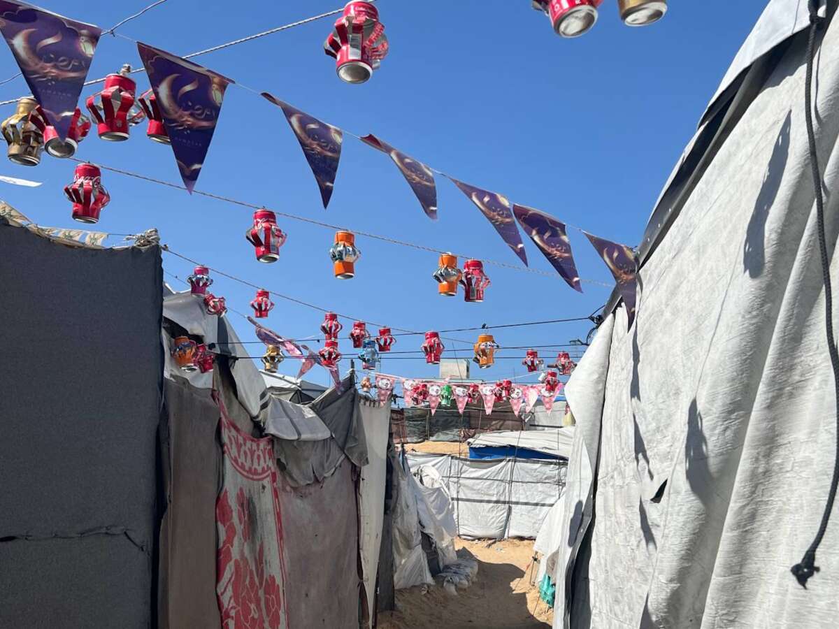 Ramadan preparations in Al-Taghreba refugee shelter in Khan Younis rely on recycling to keep traditions alive.