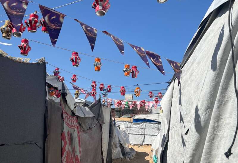 Ramadan preparations in Al-Taghreba refugee shelter in Khan Younis rely on recycling to keep traditions alive.