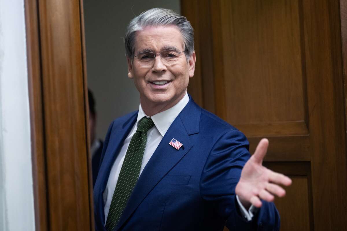 Treasury Secretary Scott Bessent arrives for the Senate Appropriations Financial Services and General Government Subcommittee hearing titled "A Review of the President's FY2027 Budget Request for the Department of the Treasury,” in Dirksen building on Wednesday, April 22, 2026.