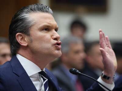 U.S. Secretary of Defense Pete Hegseth testifies before the House Armed Services Committee April 29, 2026 in the Rayburn House Office Building in Washington, D.C.