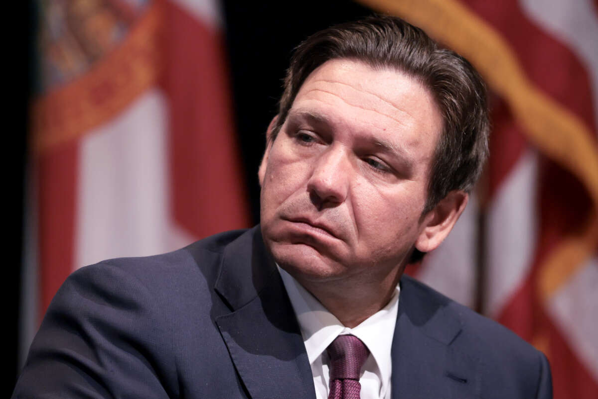 Florida Gov. Ron DeSantis attends the Boom Belt: A Return to First Principles in Public Markets conference on April 7, 2026, in Miami, Florida.