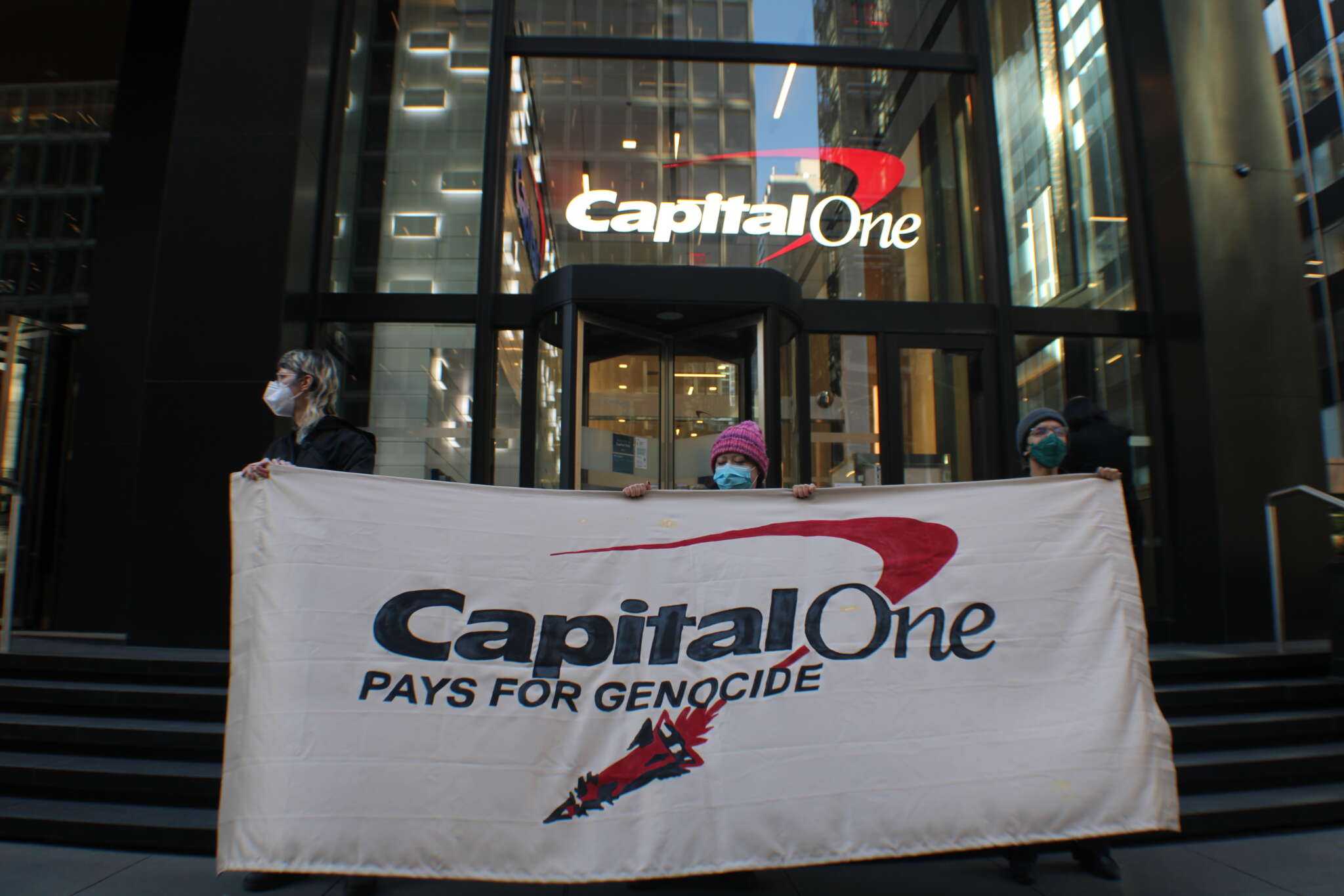 Protest Targets Capital One to Demand Bank Ends Loans to Israeli ...