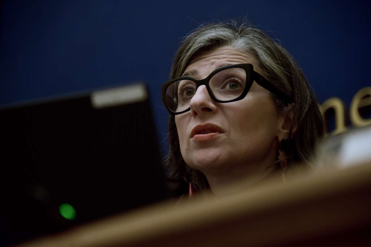 Francesca Albanese, UN Special Rapporteur for the Occupied Palestinian Territories, holds a press conference entitled "Genocide in Gaza: A Collective Crime" on February 3, 2026 in Rome, Italy.