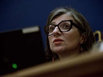 Francesca Albanese, UN Special Rapporteur for the Occupied Palestinian Territories, holds a press conference entitled "Genocide in Gaza: A Collective Crime" on February 3, 2026 in Rome, Italy.