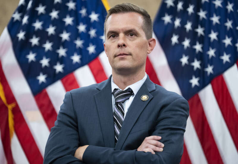 Rep. Jared Golden attends a news conference in Washington, DC, on July 17, 2025.