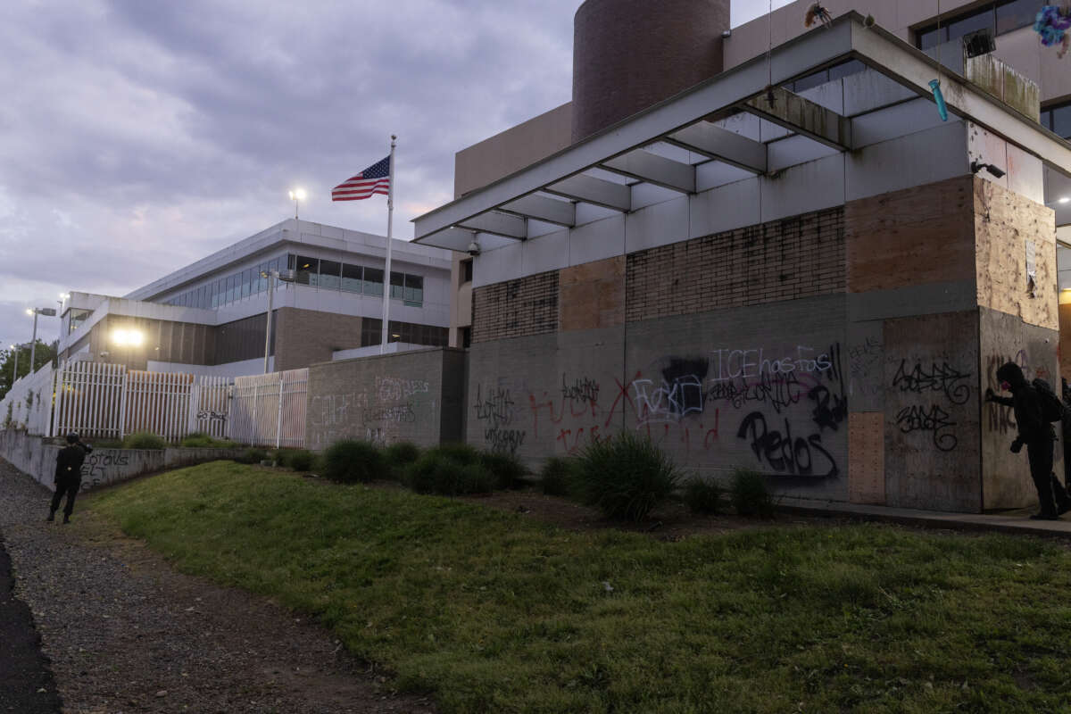 Views of the ICE detention center on May 1, 2026, in South Portland, Oregon.