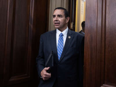 Rep. Henry Cuellar arrives for a House Appropriations Subcommittee on Defense hearing in the U.S. Capitol on May 12, 2026.