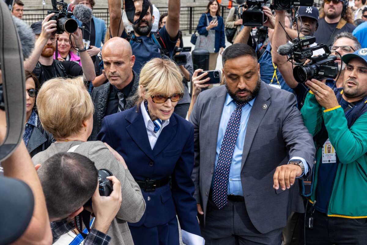 E. Jean Carroll leaves the courthouse on September 6, 2024 in New York City. Trump's lawyers failed to overturn the jury's finding that he sexually abused E. Jean Carroll.
