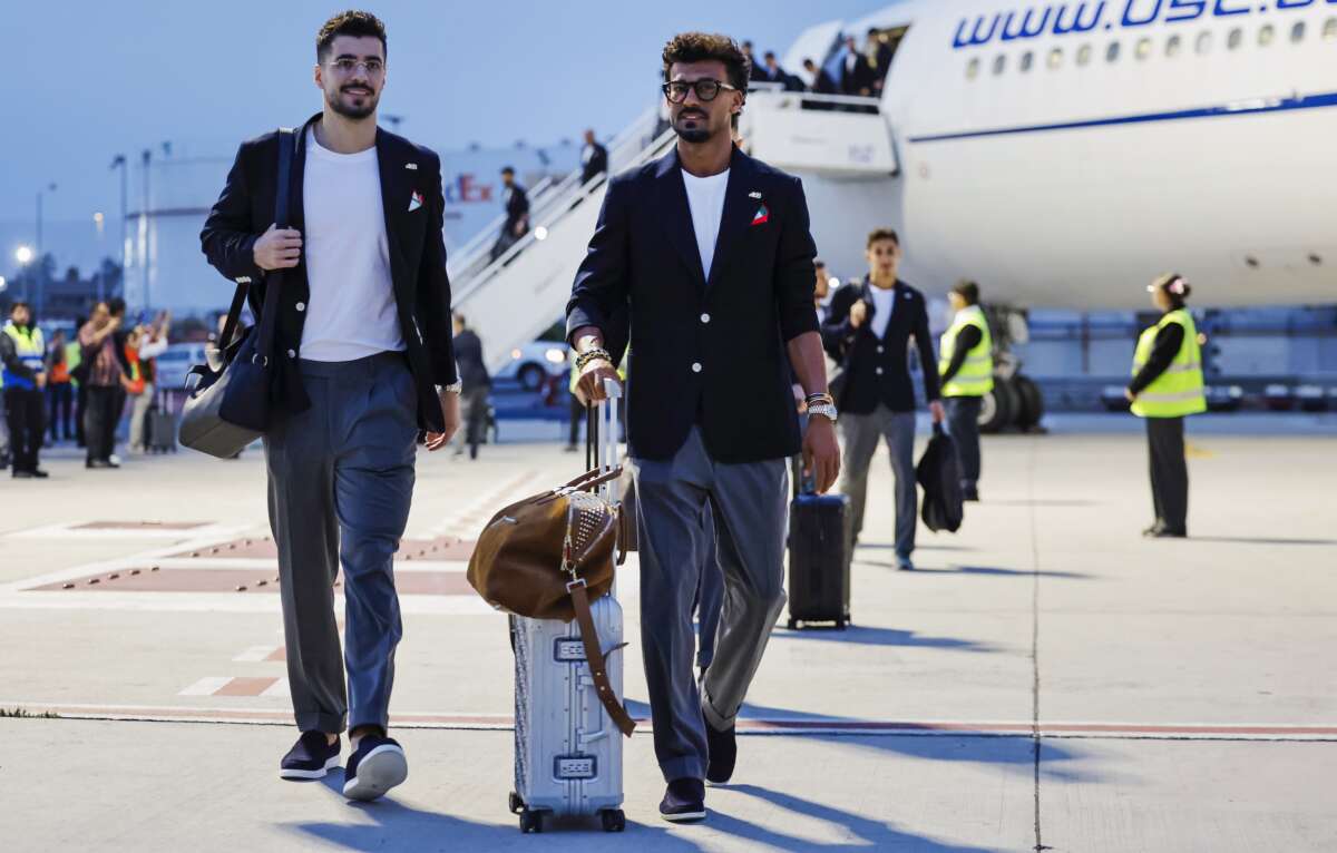 Members of the Iranian national soccer team arrive at Tijuana International Airport on June 7, 2026 in Tijuana, Mexico. The team's World Cup participation has been complicated by the Iran war, with the team now training in Tijuana, Mexico instead of Tucson, Arizona amid ongoing U.S. visa processing issues.