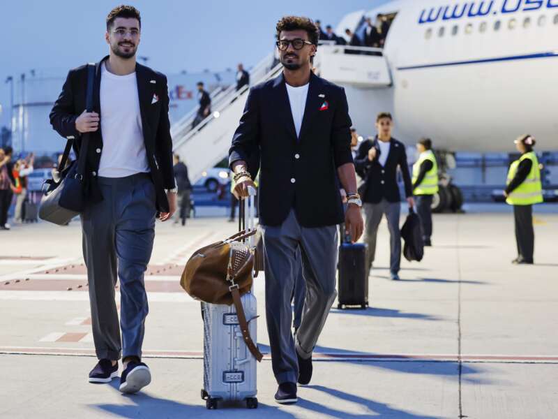 Members of the Iranian national soccer team arrive at Tijuana International Airport on June 7, 2026 in Tijuana, Mexico. The team's World Cup participation has been complicated by the Iran war, with the team now training in Tijuana, Mexico instead of Tucson, Arizona amid ongoing U.S. visa processing issues.