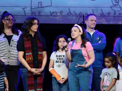 Ms. Rachel and The Peace Poets perform onstage during Rise Up, Sing Out: A Concert for the First Amendment on June 14, 2026 in New York City.