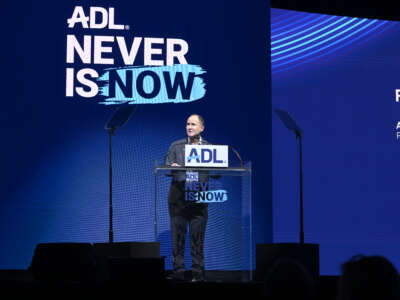 President and CEO of Hillel International Adam Lehman speaks onstage during the ADL Never Is Now Summit at The Jacob K. Javits Convention Center on March 17, 2026, in New York City.