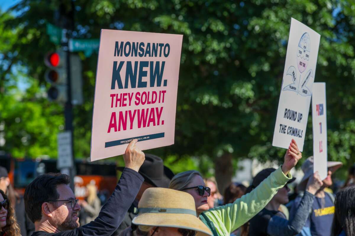 "The People vs the Poison" protesters gather at the US Supreme Court on April 27, 2026, in Washington, D.C.