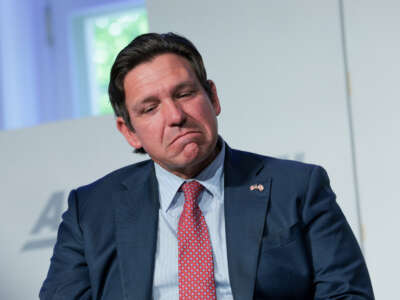 Florida Gov. Ron DeSantis speaks during an event at the American Enterprise Institute for Public Policy Research headquarters on June 3, 2026, in Washington, D.C.