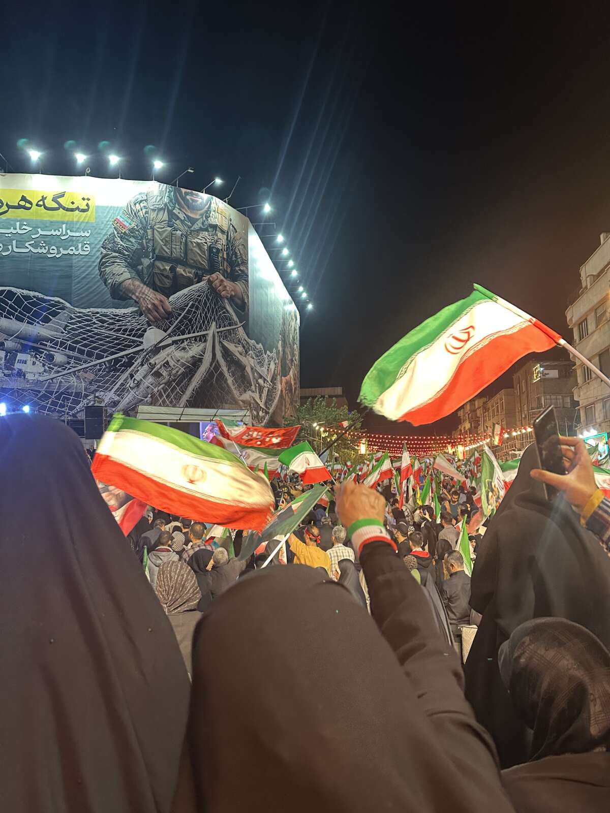Enghelab Square on night 65 of the rallies.