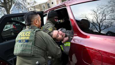 Border Patrol agents arrest an individual in Minneapolis, Minnesota on January 11, 2026, during "Operation Metro Surge" in Minnesota, and one week after ICE agents killed Renee Good.
