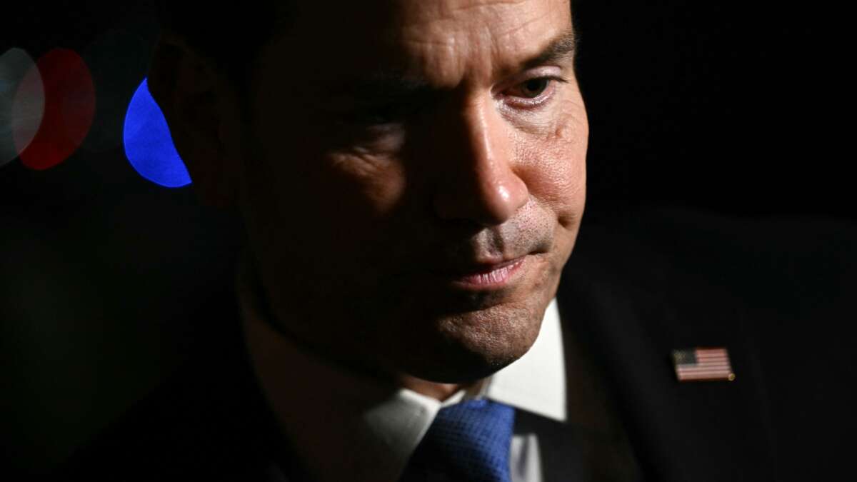 U.S. Secretary of State Marco Rubio speaks to reporters before departing from Joint Base Andrews in Maryland on July 19, 2026. Secretary Rubio is traveling to Manila, Philippines to attend the 59th ASEAN Foreign Ministers' Meeting and related meetings.