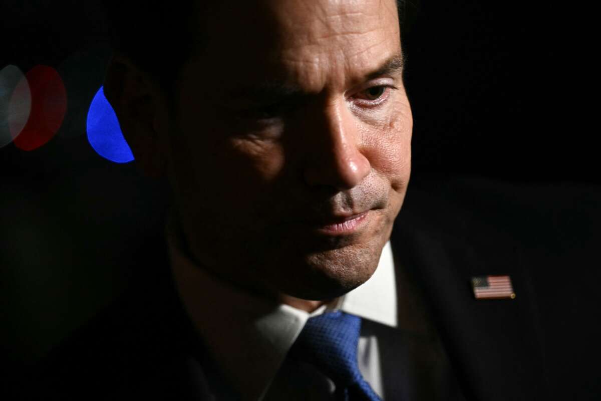 U.S. Secretary of State Marco Rubio speaks to reporters before departing from Joint Base Andrews in Maryland on July 19, 2026. Secretary Rubio is traveling to Manila, Philippines to attend the 59th ASEAN Foreign Ministers' Meeting and related meetings.