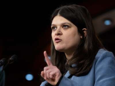 Rep. Haley Stevens speaks during a House Democrats' news conference in the Capitol on Thursday, February 6, 2025.