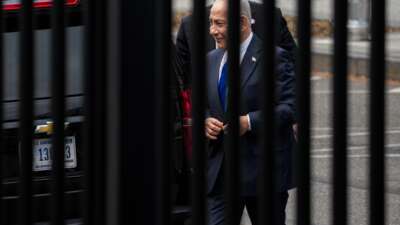 Israeli Prime Minister Benjamin Netanyahu arrives at the White House on July 28, 2026 in Washington, D.C.. Netanyahu is meeting with U.S. President Donald Trump on the ongoing war in Iran.