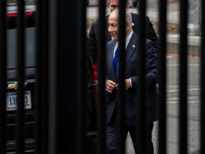 Israeli Prime Minister Benjamin Netanyahu arrives at the White House on July 28, 2026 in Washington, D.C.. Netanyahu is meeting with U.S. President Donald Trump on the ongoing war in Iran.