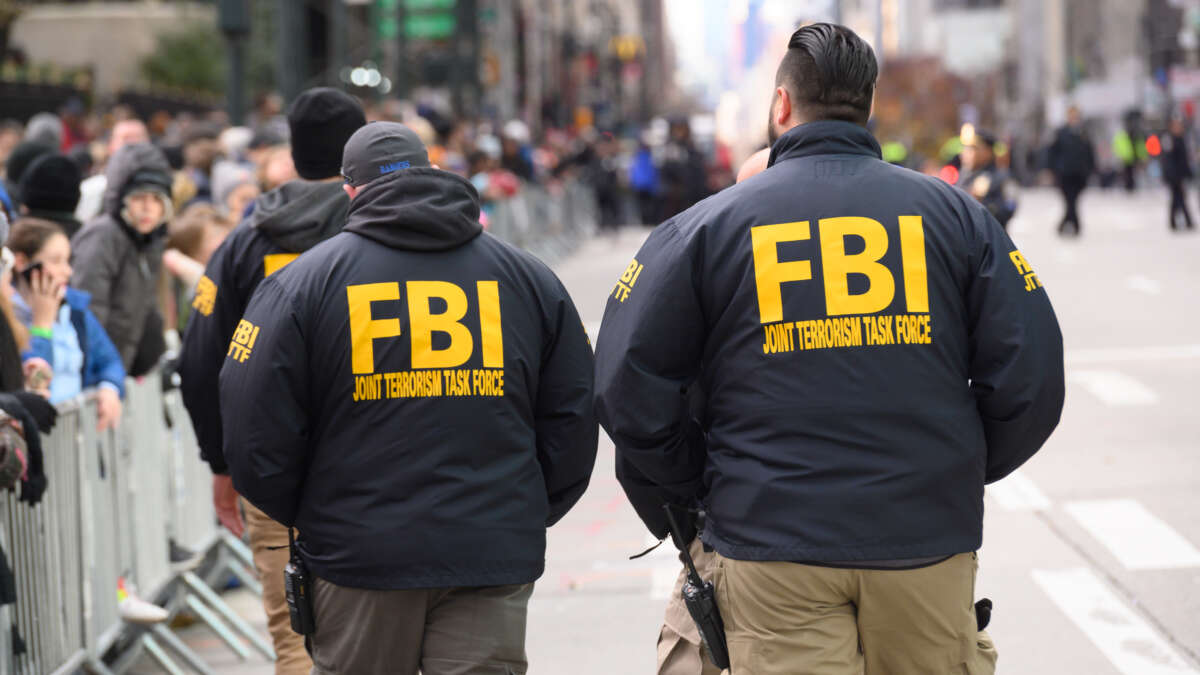 FBI agents are seen at the 93rd Annual Macy's Thanksgiving Day Parade on November 28, 2019, in New York City.